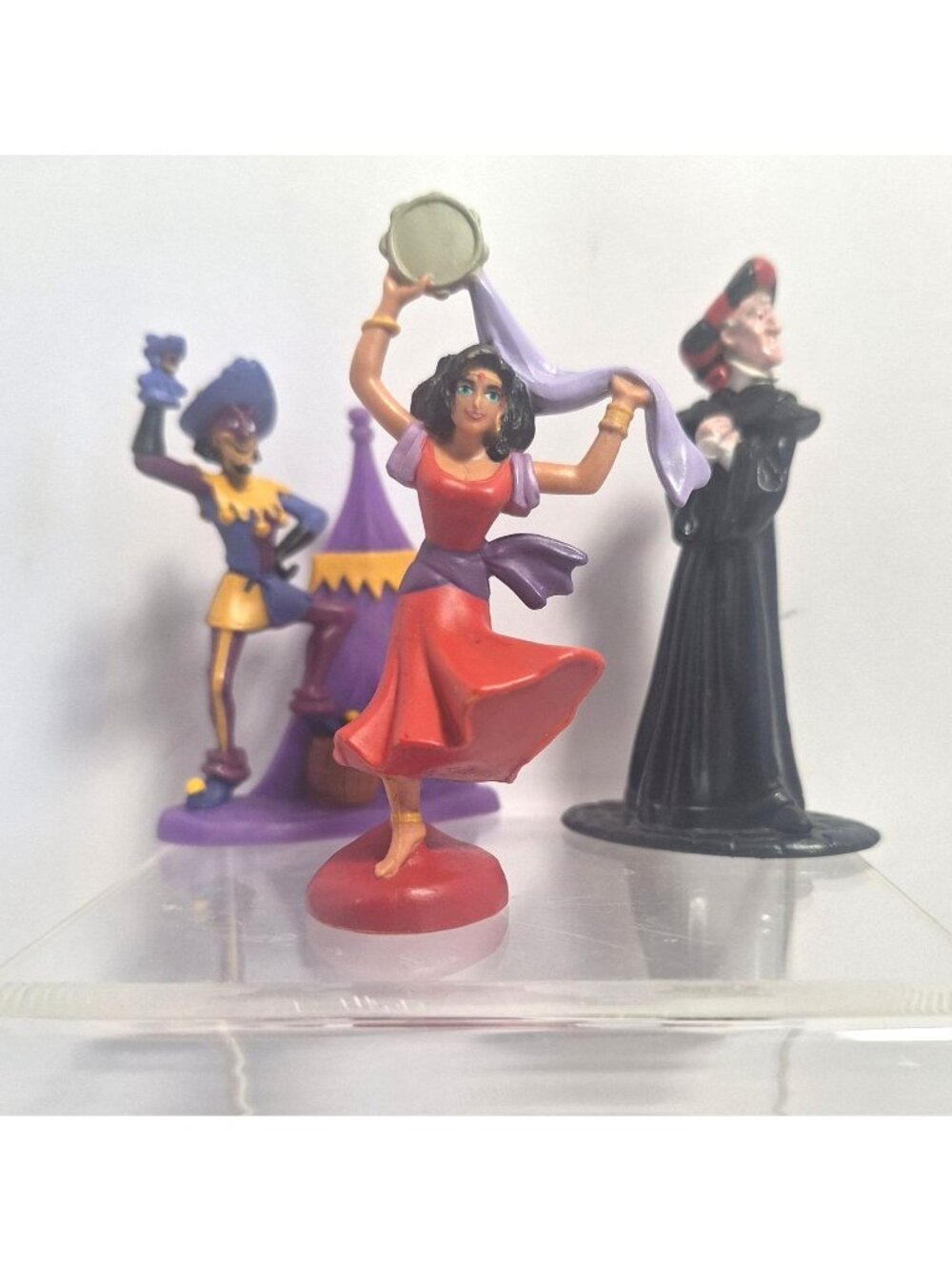 Disney Hunchback Figures Esmeralda Frollo Clopin 3" PVC Vintage Cake Topper